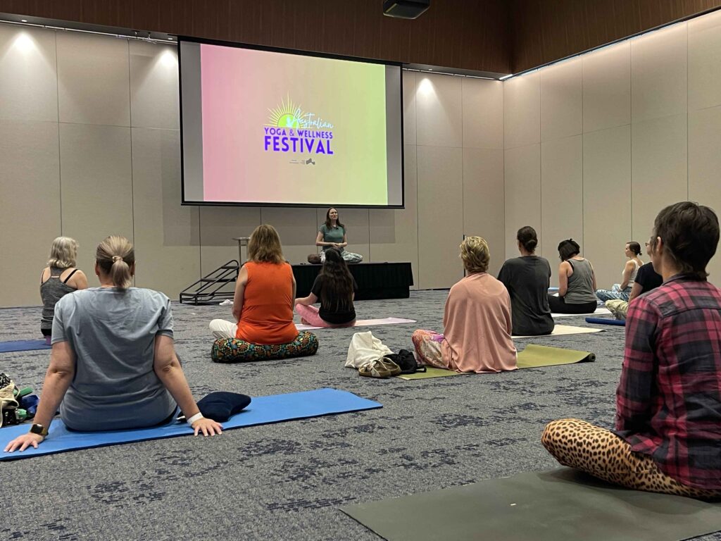 Emma teaching at the festival