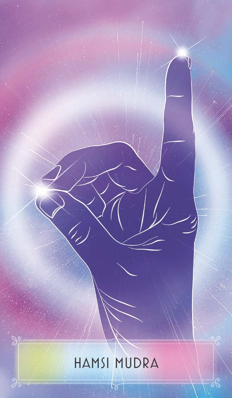 Hamsi mudra Yoga Mudra Oracle original artwork by Emma Wertheim and Steve Denham