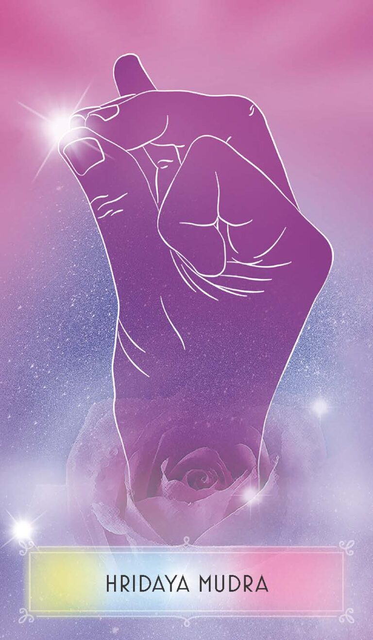 Hridaya mudra Yoga Mudra Oracle original artwork by Emma Wertheim and Steve Denham